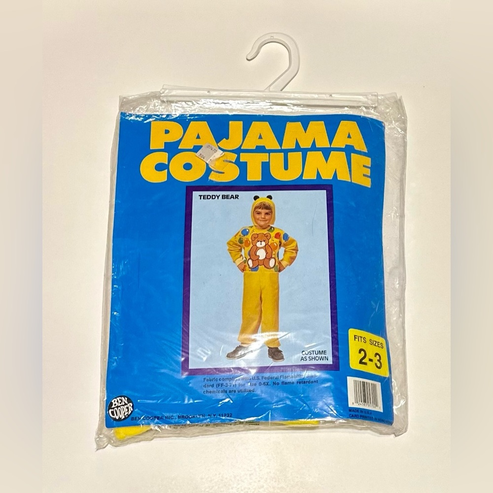 Vintage Kids Teddy Bear Pajama Costume